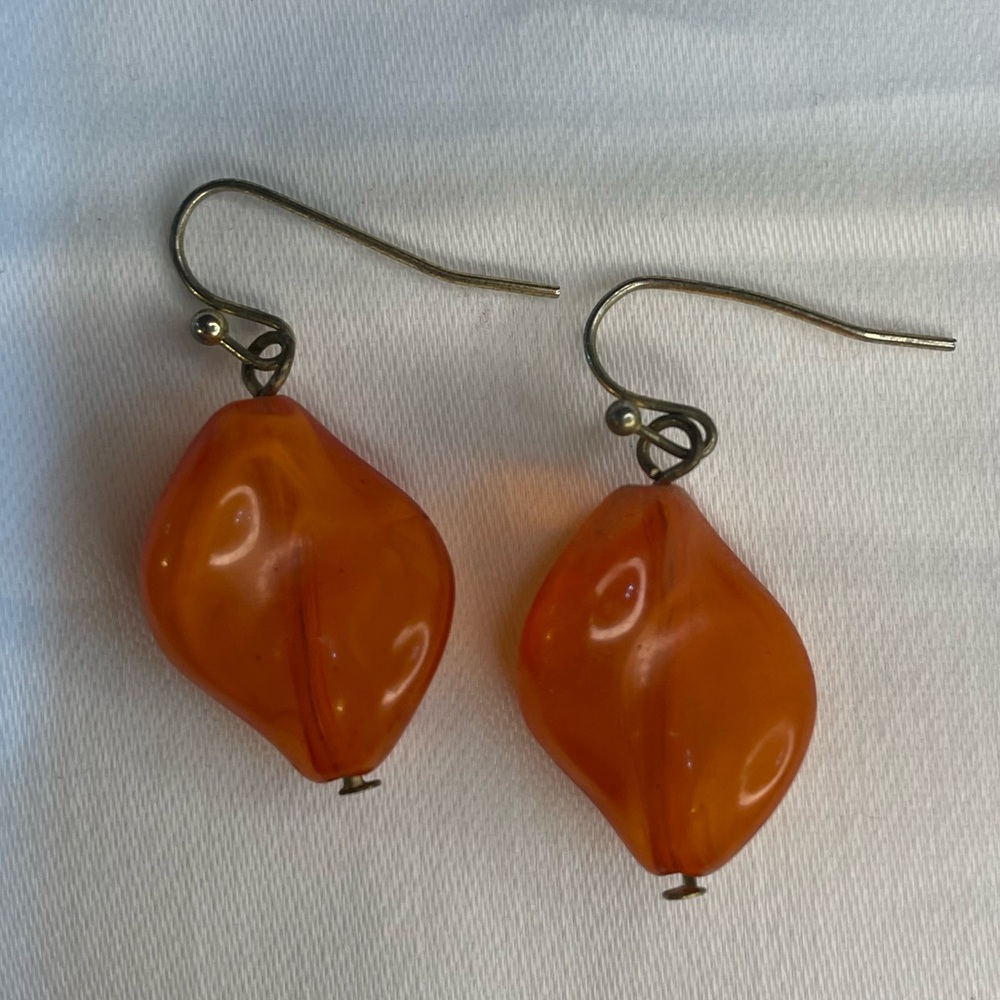 💚Orange Bead Earrings